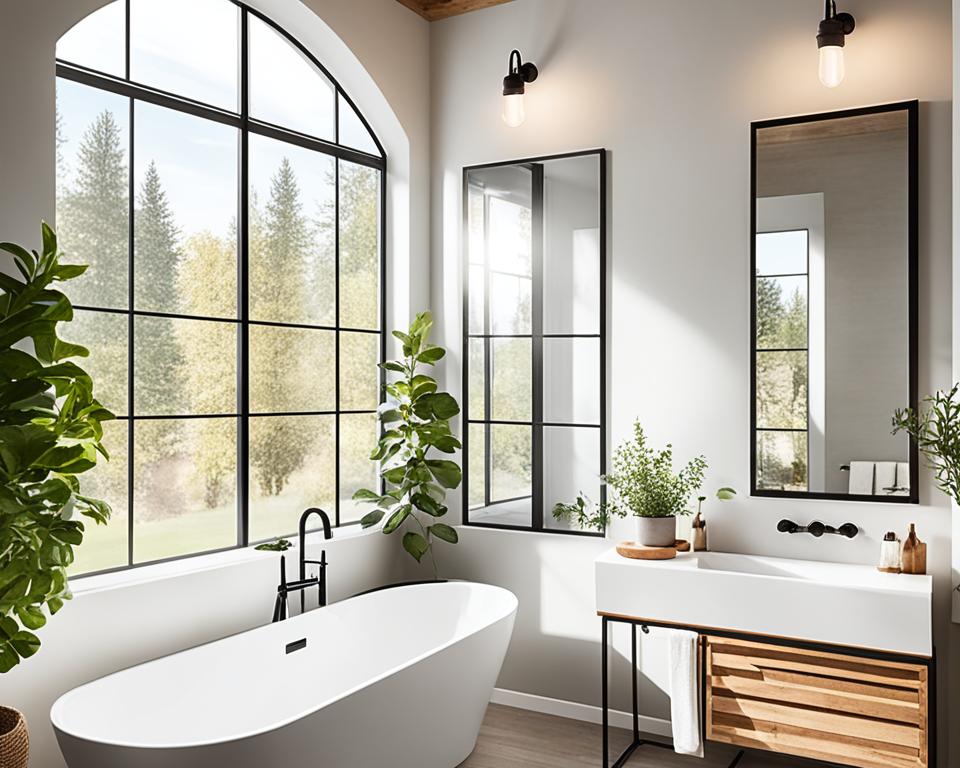 Farmhouse bathroom with natural lighting