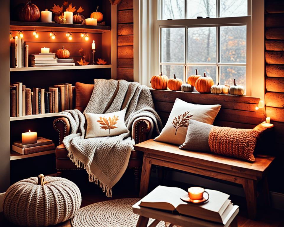 cozy reading nook fall