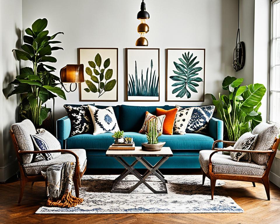 eclectic living room