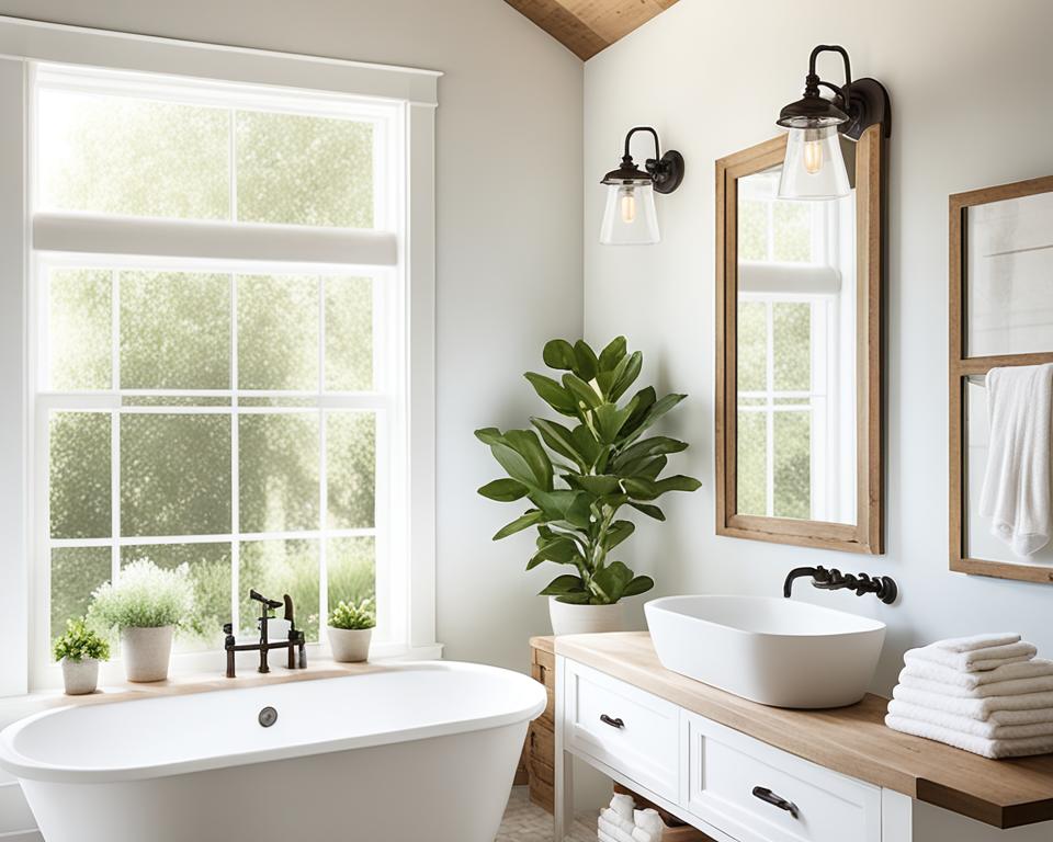 farmhouse bathroom spa