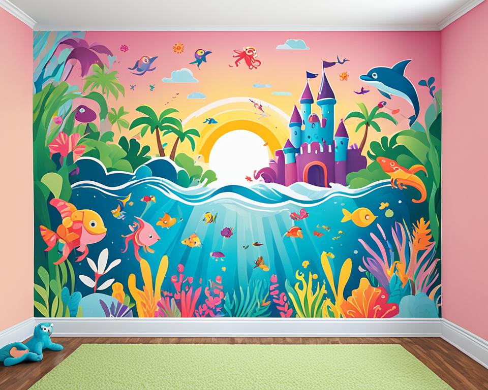 kid-friendly wall murals