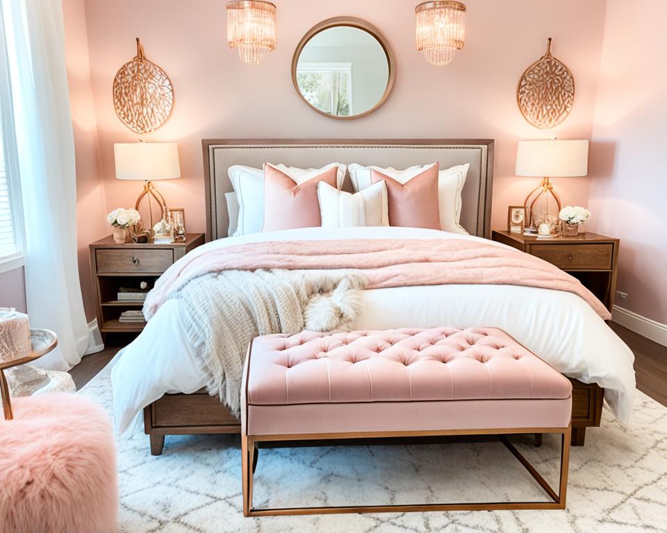 pink bedroom decor