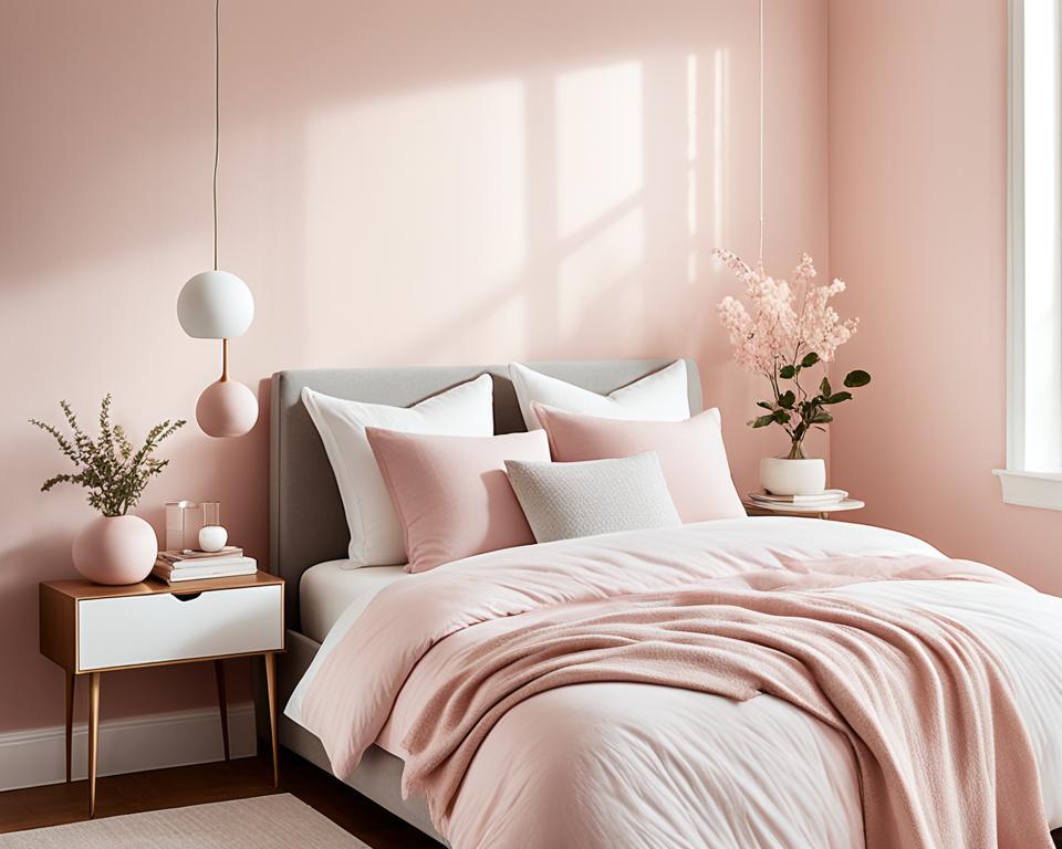 pink bedroom walls