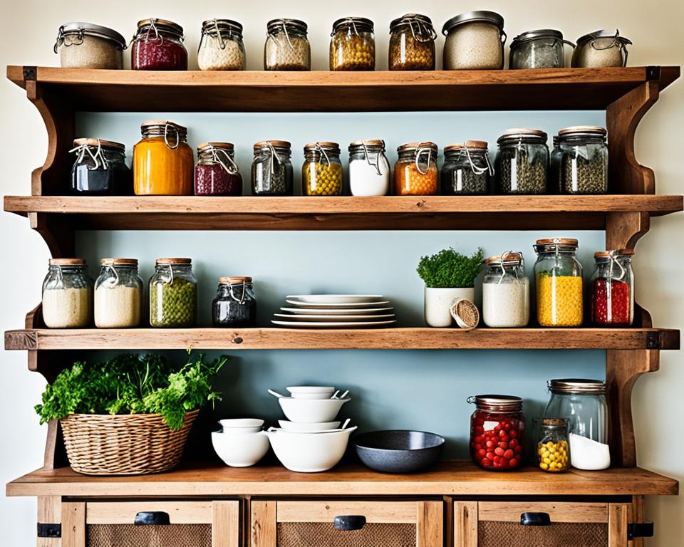 rustic kitchen storage