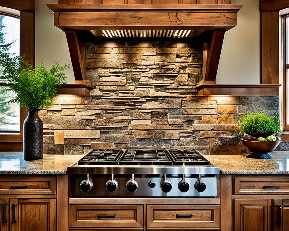 rustic stone accents