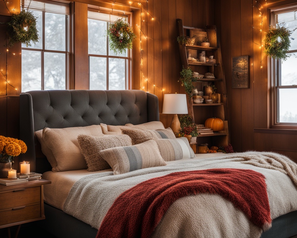 vintage autumn bedroom