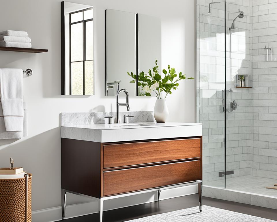 mid century modern vanity design